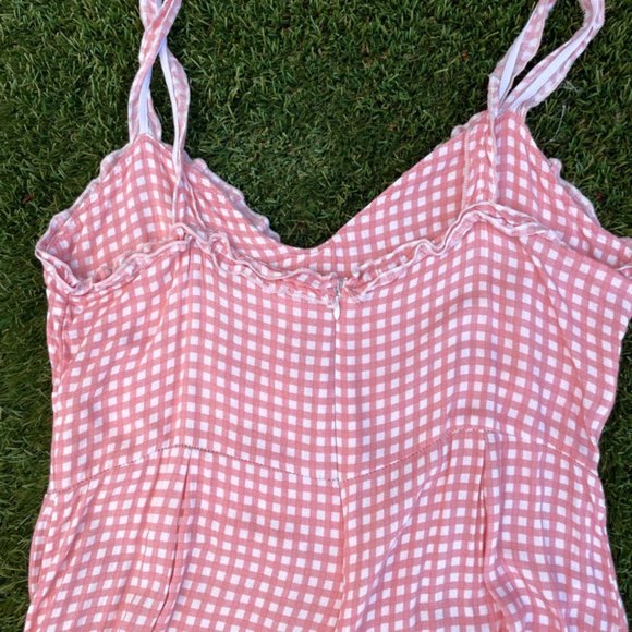 SOLD Cotton On Pink Checkered Jumpsuit Size L - Picture 7 of 7